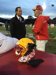 Dr. AJ Detterline with head coach of football
